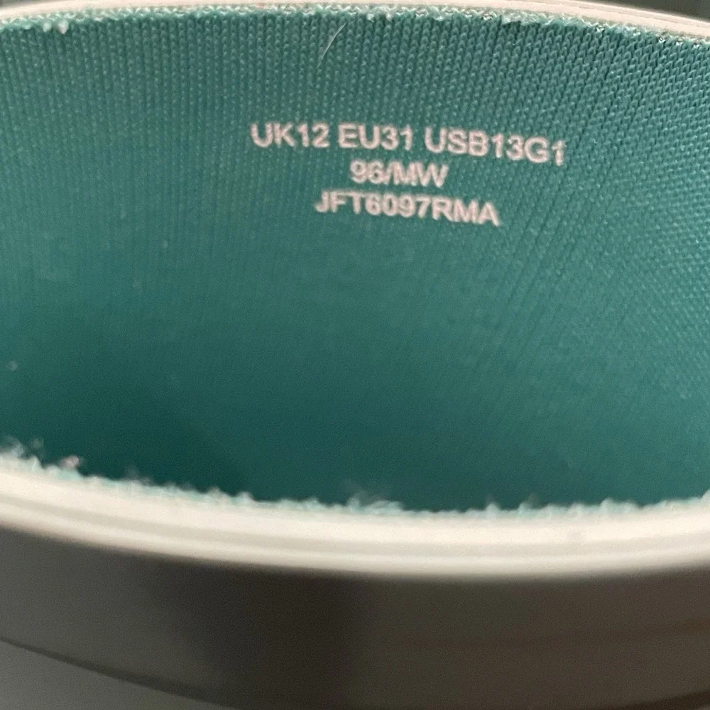 HUNTER Original Play Short Rain Boots Teal Big Size US B13 G1 Rubber